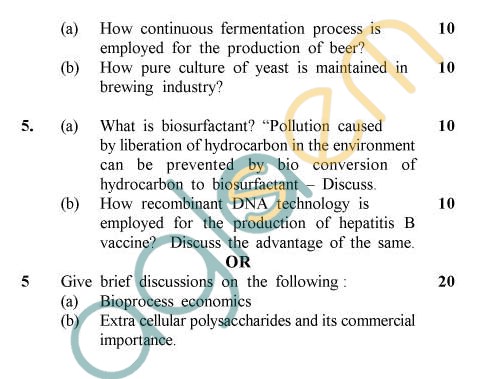 UPTU: B.Tech Question Papers - BT-601 - Fermentation Biotechnology-II