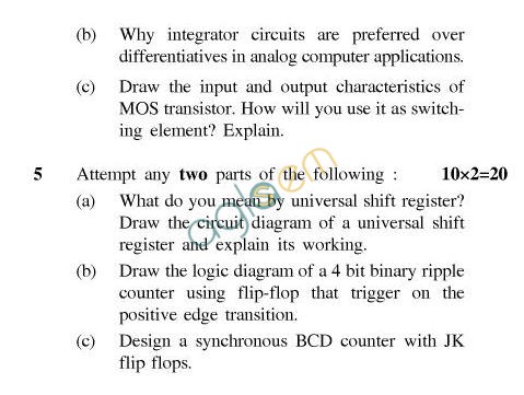 UPTU B.Tech Question Papers - BME-403-Logic Circuits