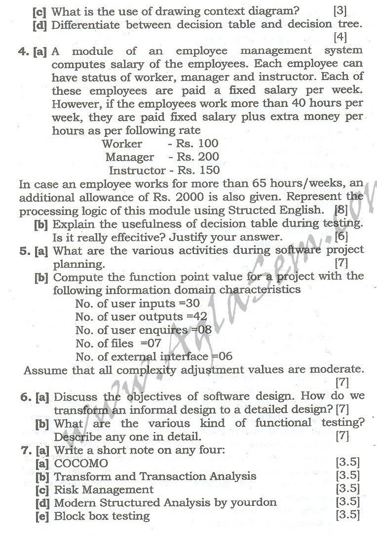 DTU Question Papers 2010  4 Semester - End Sem - IT-211