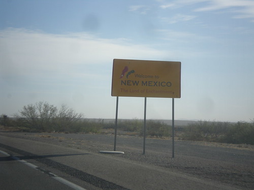 newmexico sign welcomesign stateline us54 oterocounty biggreensign