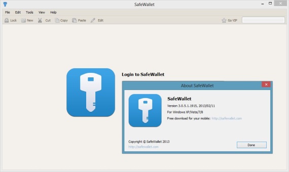 SafeWallet 3 About Screen Capture 570px