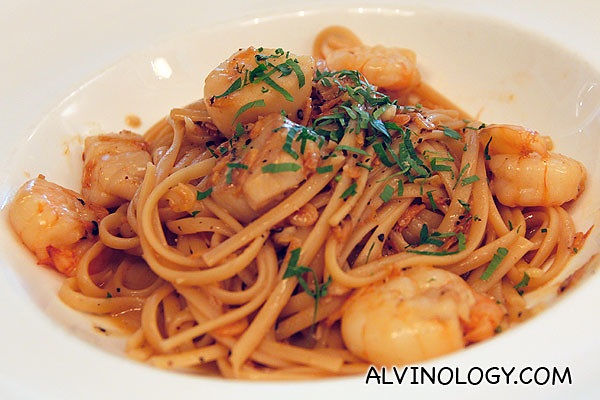 Seafood linguini at The Marmalade Pantry @ Stables