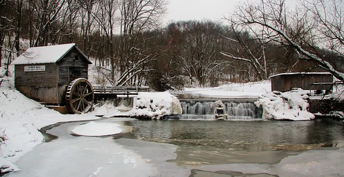 trees mill ice water wheel canon stream exposure slow dam falls hyde t2i hydemill