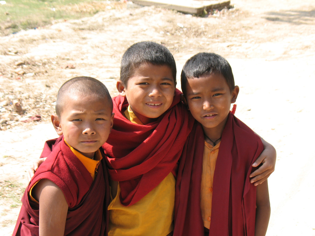 Young Monks at Bodhgaya