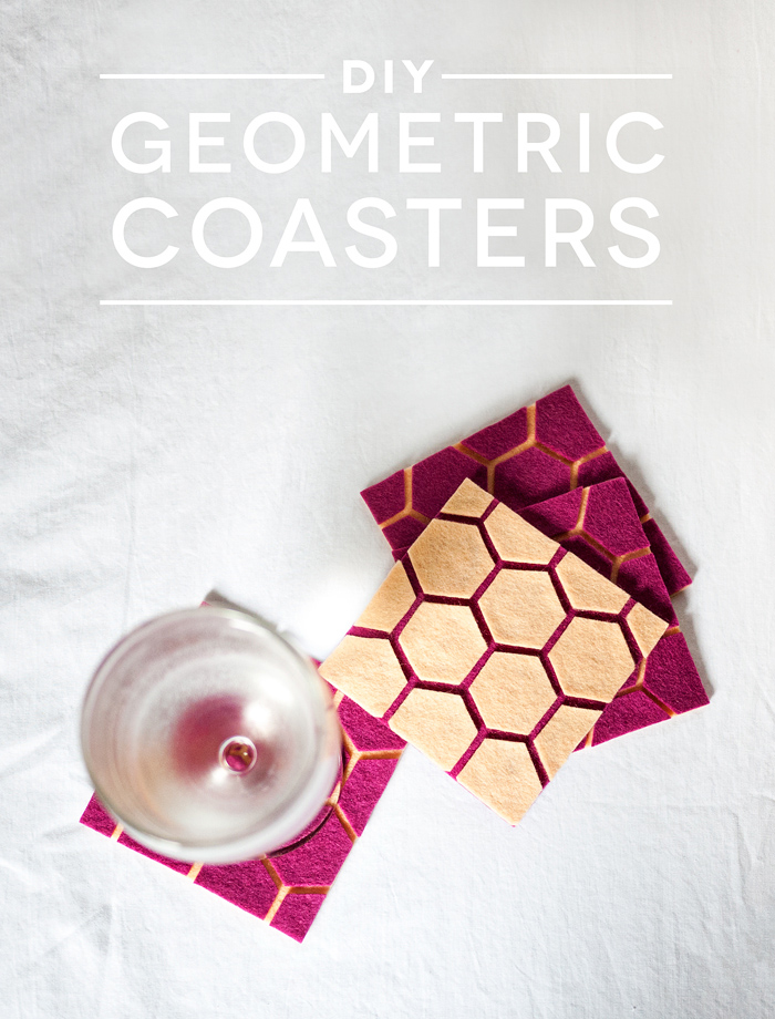 DIY Geometric Coasters via CieraDesign.com