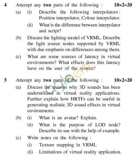 UPTU B.Tech Question Papers - CS-042-Computational Geometry