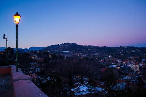 winter sunset sky landscape piemonte pinerolo