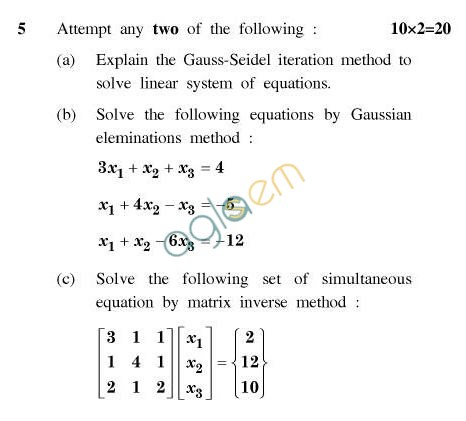 UPTU B.Tech Question Papers - CE-021-Finite Element & Finite Difference Method