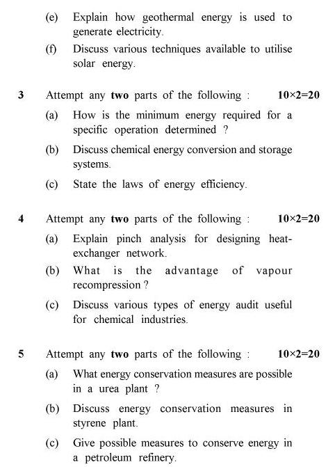 UPTU B.Tech Question Papers - CH-042 - Energy Management