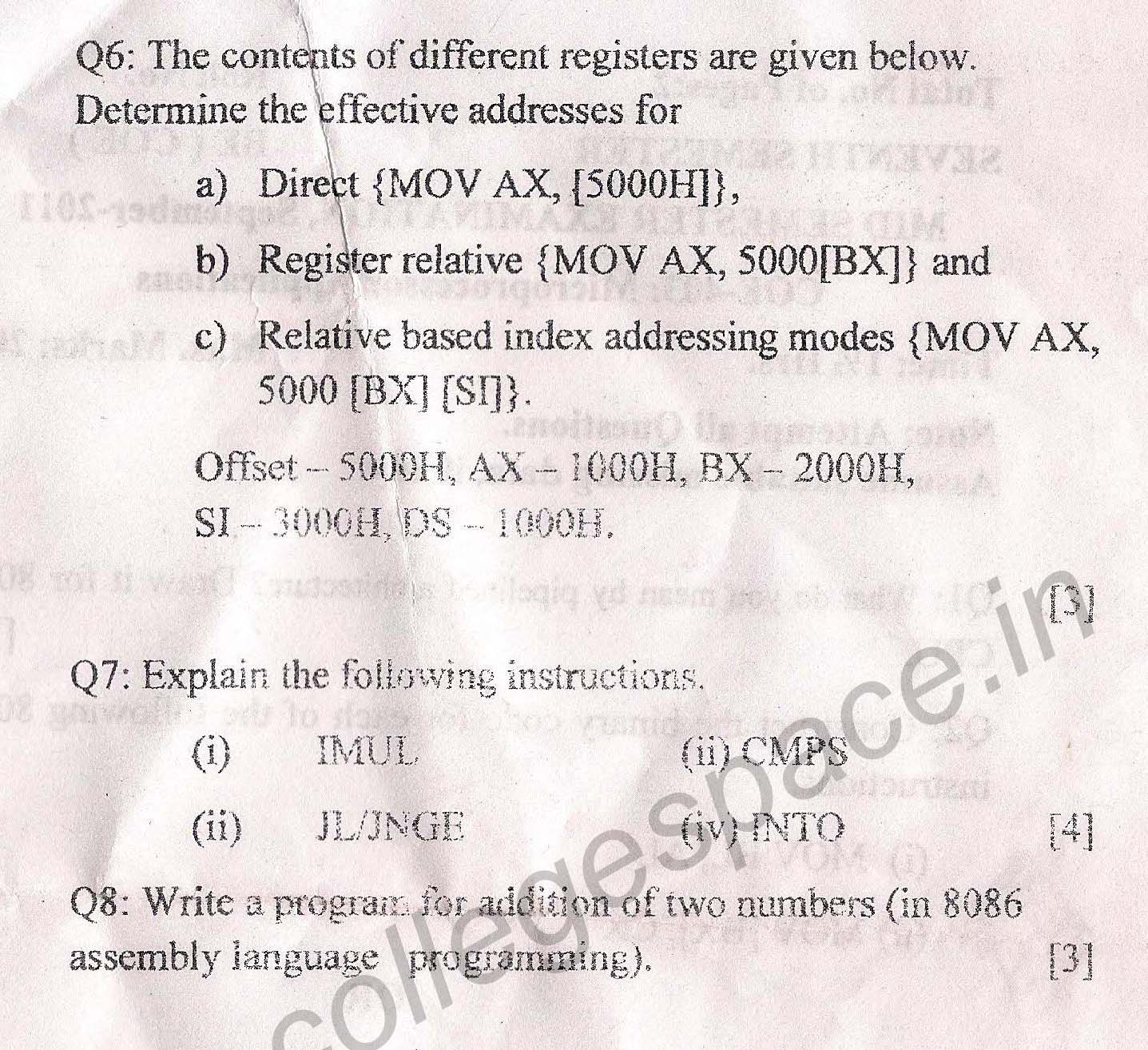 NSIT Question Papers 2011 – 7 Semester - Mid Sem - COE-403
