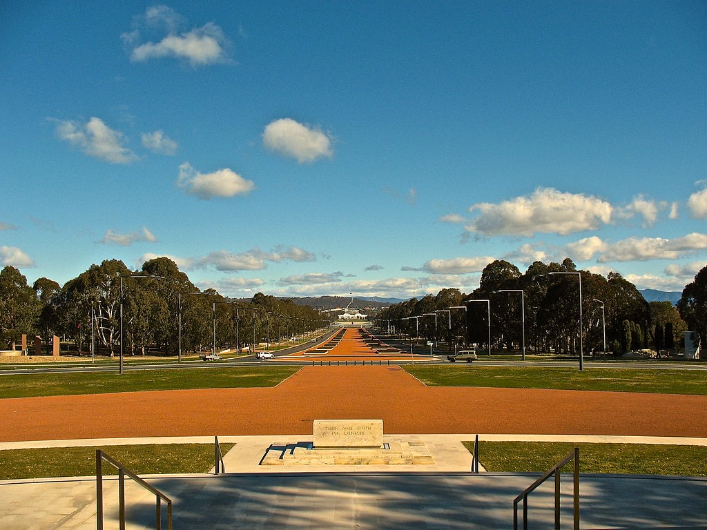 The Anzac Parade and the Parliament