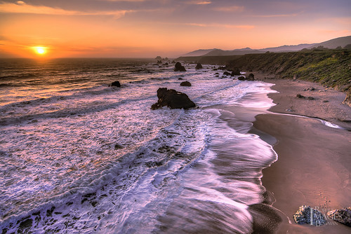ocean california sunset sea sky sun seascape color beach water northerncalifornia clouds sand nikon rocks stream waves cliffs coastline sonomacounty whitewash seastacks d600 sonomacoast sonomacoastline rmbimages bestevergoldenartists robertbowmanphotography