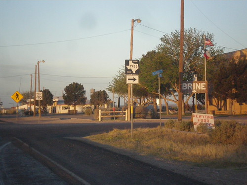 sign texas intersection shield mentone tx302 fm1933
