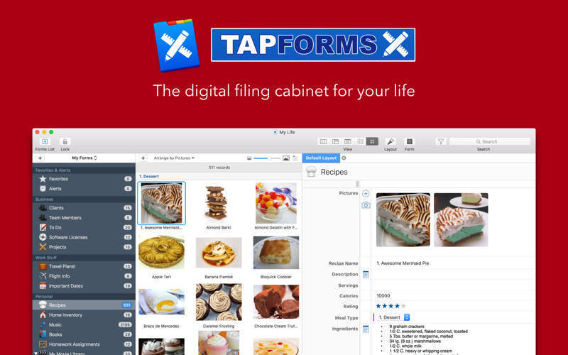 Tap Forms 5.2.11  Easily keep track of your important information