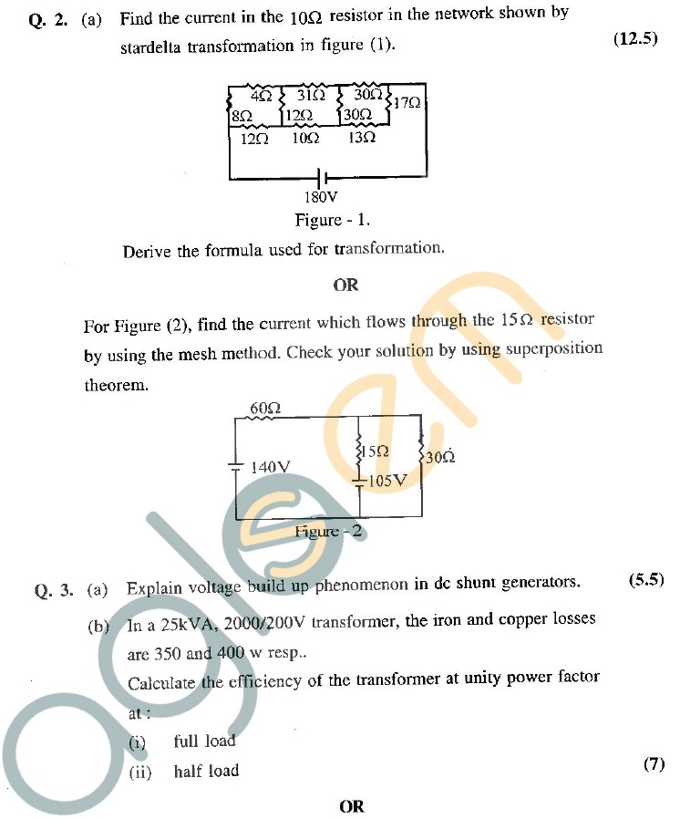 GGSIPU Question Papers Second Semester  end Term 2011  ETEC -112