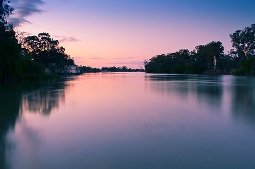 longexposure sunset river calm rivermurray