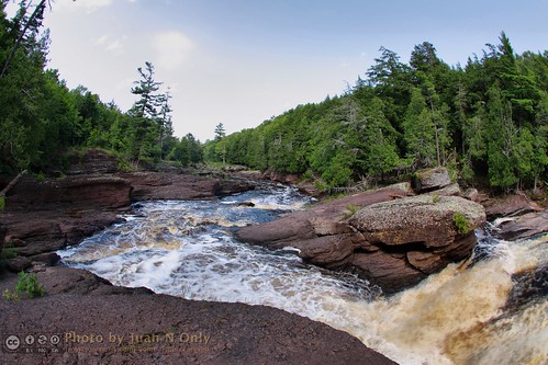 michigan usa upperpeninsula waterfall sandstonefalls river blackriver hdr tonemapping tonemapped pseudohdr wilderness gogebic fisheye july 2016 juannonly outdoor landscape