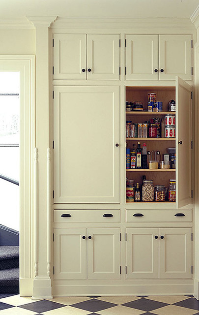 This pantry cabinet is also on my favorites list.  It’s not as big as some of the other kitchen pantry ideas, but it has architectural appeal.