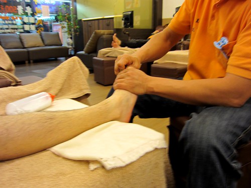 Strong foot massage
