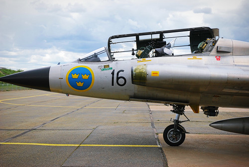 aviation swedish airforce saab draken j35 sk35c sedxp jet fighter plane aircraft kau efka kauhava suomi finland