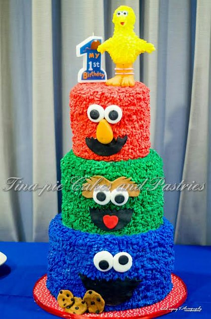 Sesame Street Birthday Cake by Tina-pie Cakes and Pastries