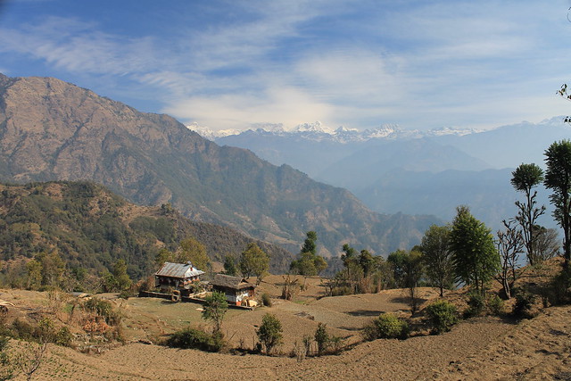 Kanchenjunga Himal on the descent to Tellok