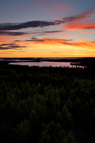 sunset summer sun lake tower nature clouds zeiss forest suomi finland landscape eos 50mm mp 50 makro ze tervo planar 502 carlzeiss f20 canoneos5d makroplanart250 nilakka