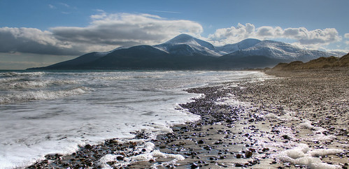 uk ireland snow mountains beach clouds canon newcastle eos bay unitedkingdom northernireland capped mourne ulster mournemountains countydown murlough themournes 650d nisnow glenncartmill