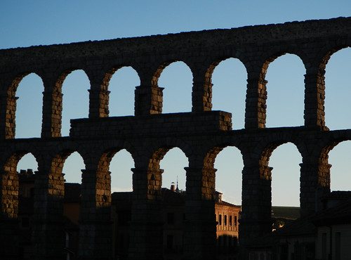 Roman Aqueduct in Segovia, Spain