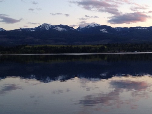 sunset mountains clouds reflections bc britishcolumbia denmanisland iphone4s