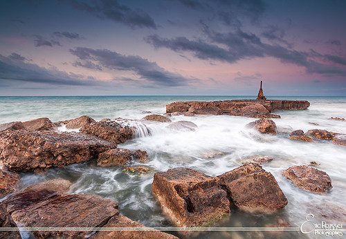 sea españa seascape sunrise canon landscape photography spring spain rocks europe jetty paysage espagne sitges canonef1740mmf4lusm waterscape 2013 singhray canoneos5dmarkii ericrousset galenrowellsinghray3stopgndfilter