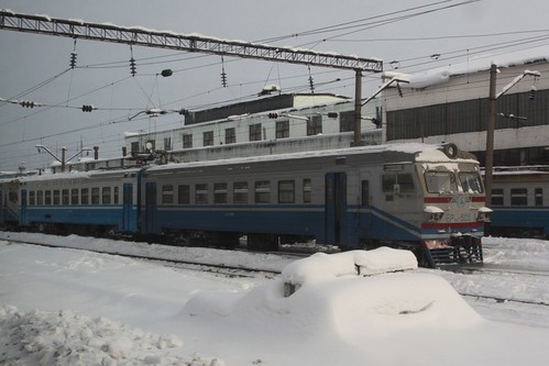 Another Elektrichka (електри́чка) stabled at Fastiv (Фа́стів) station
