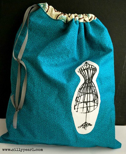 The Silly Pearl - Easy Lined Drawstring Bag