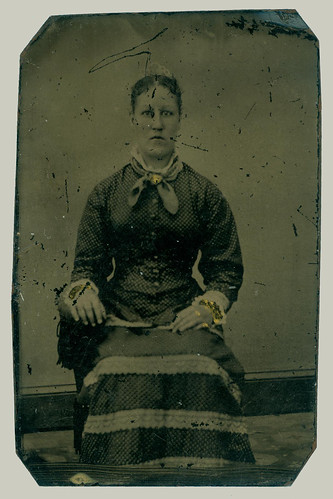 Woman with stripe skirt