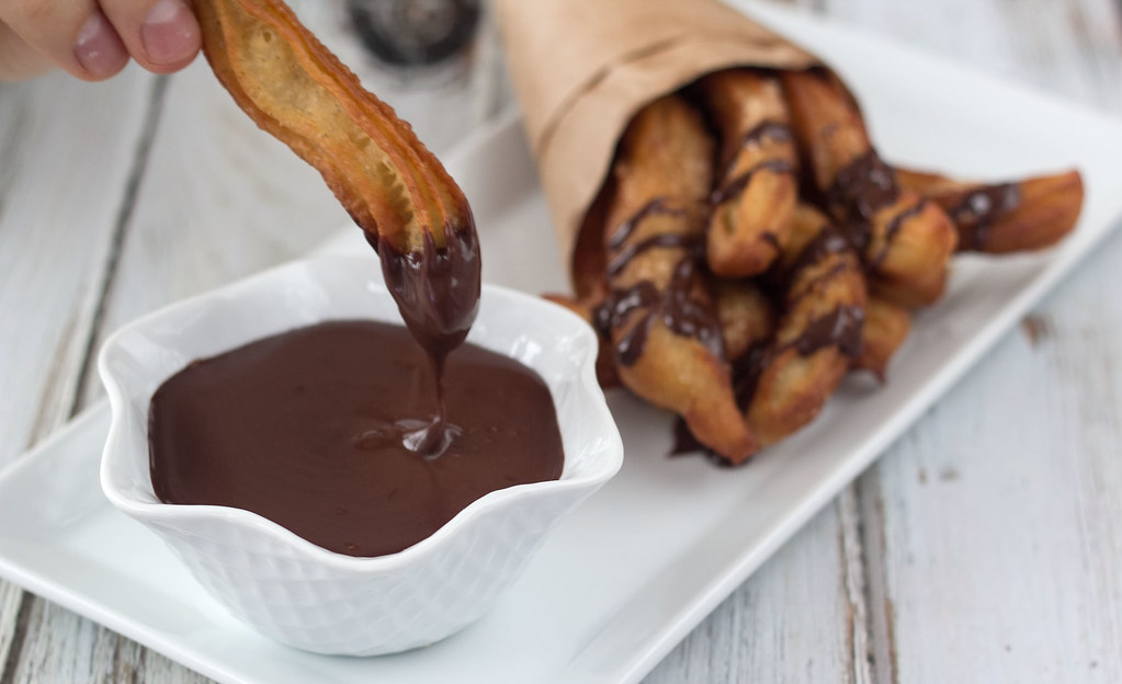 Recipe for Homemade Churros with Chocolate Sauce