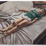 Sleeping Child; acrylic on paper, 22 x 30 in, 1993