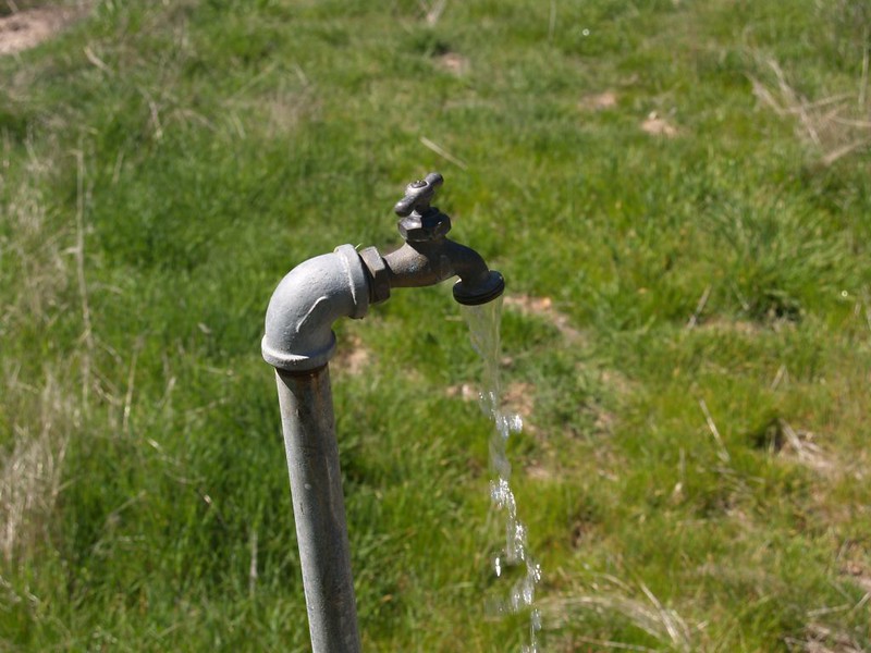 Water faucet in the campsite near Route 79 on the PCT in Warner Springs
