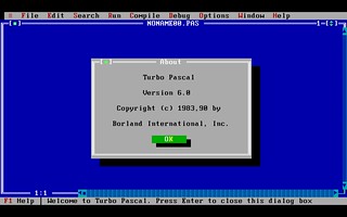 The first Turbo Pascal with Turbo Vision