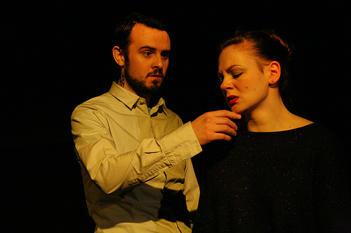Mark Wood and Helen Mallon in the PPP/NTS coproduction of Secrets by Lin Weiran and adapted by Rona Munro. Photo © Leslie Black