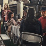 Outdoor Party; oil on canvas, 24 x 36 in, 2015