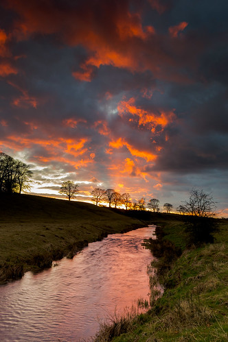 trees sunset sky orange water grass clouds river scotland landscapes countryside sigma valley manfrotto leefilters sonya35