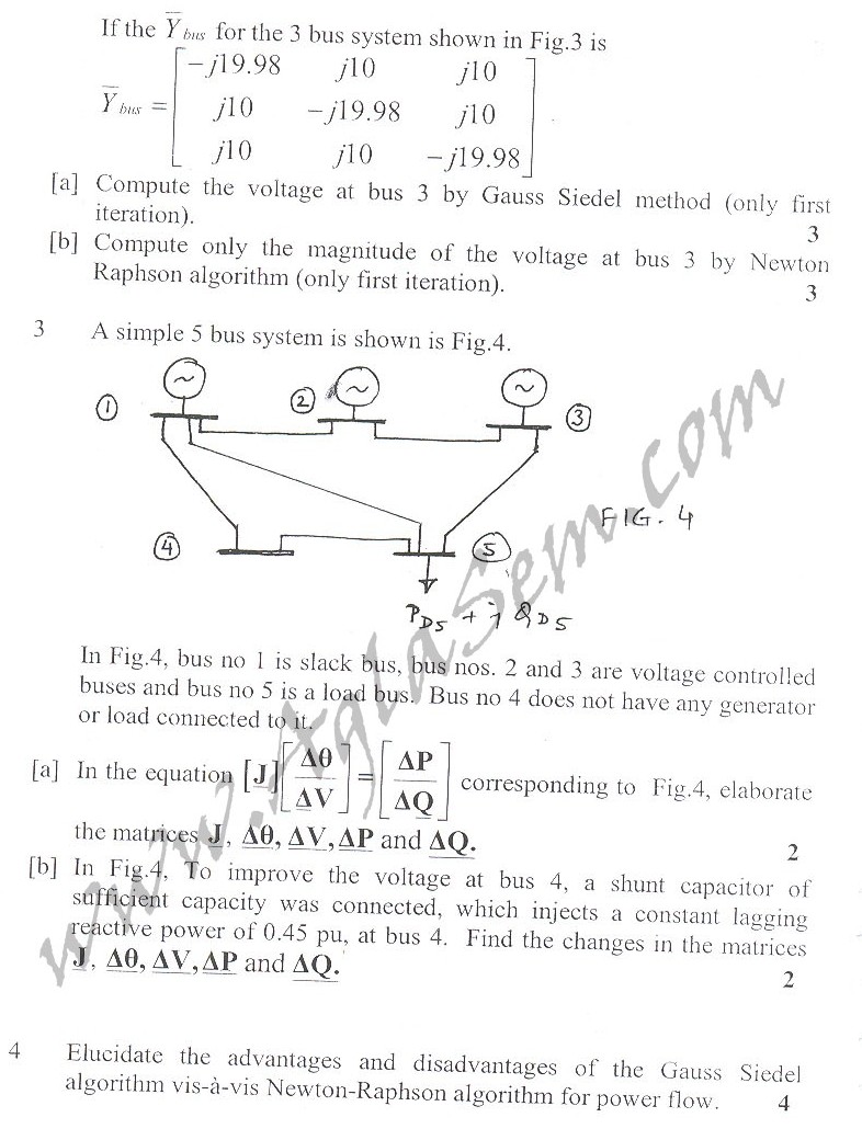 DTU Question Papers 2010  6 Semester - Mid Sem - EE-312