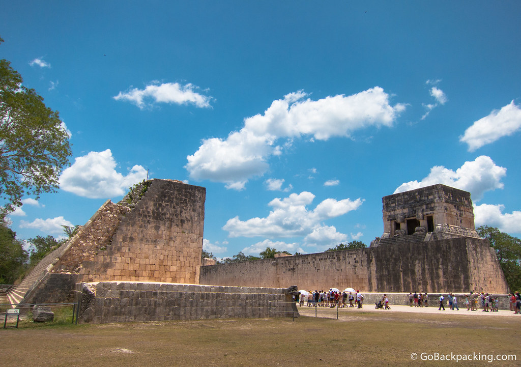 The Great Ball Court at Chichen Itza is 150 meters long, the largest and best preserved of the 13 ball courts discovered in Mesoamerica