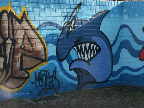 Graffiti was soll es bedeuten ein Fisch vermischest mit Todesqual 021