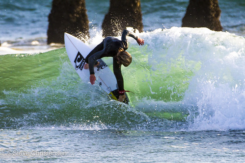 Surfing in Venice Beach Picture by Steve Christensen