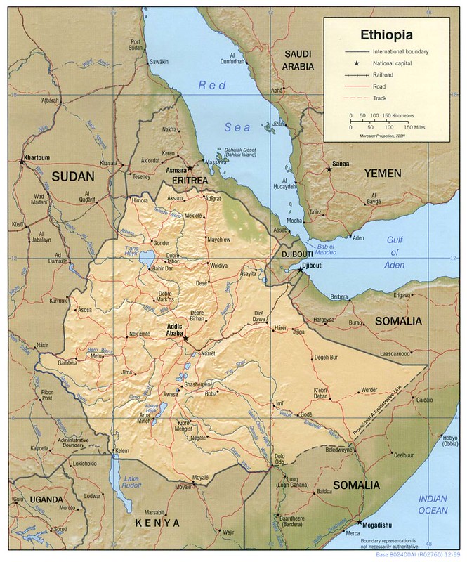 Mapa da Etiopia