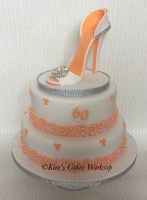 Brooch High Heel Shoe Cake by Kim Firth of Kim's Cakes Worksop