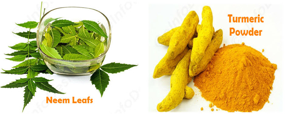get rid of acne with neem and turmeric