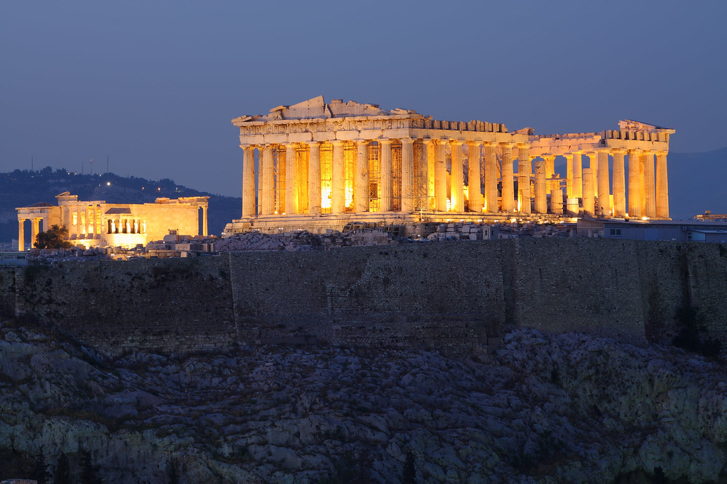 Le Parthénon, sur l'acropole d'Athènes