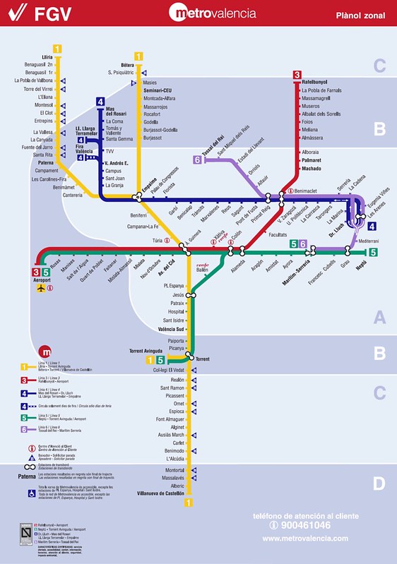 Mapa Metro Valencia